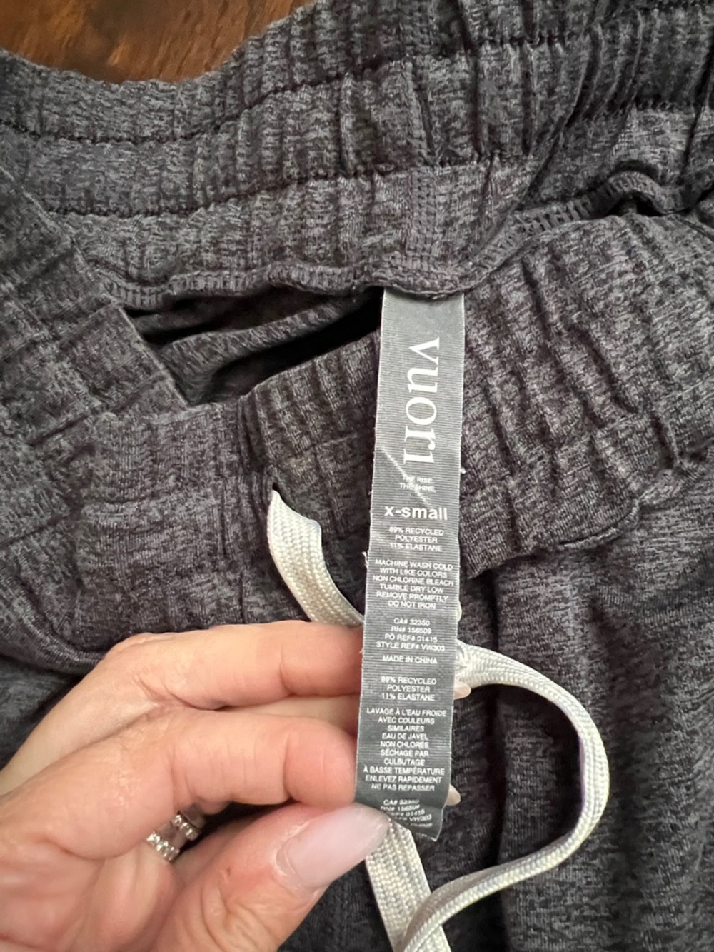 Women’s Gray Jogger Sweatpants with Drawstring - Picture 2 of 2